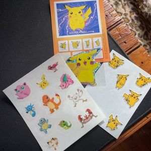 Vintage 90's Pokemon Stickers